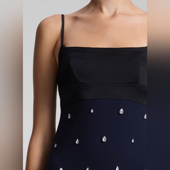 A.L.C. Alana Black and Navy Midi Dress - Picture 5 of 14